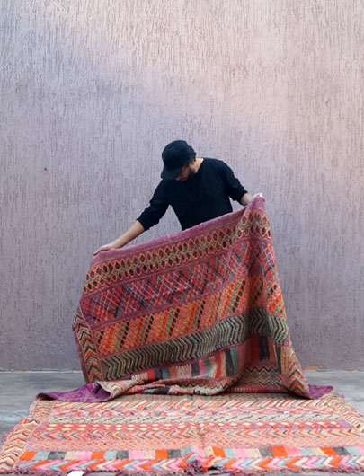 Colorful moroccan rug