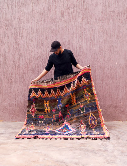 Very old Boucherouite Rug