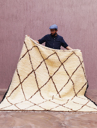 Traditional Beni Ourain rug