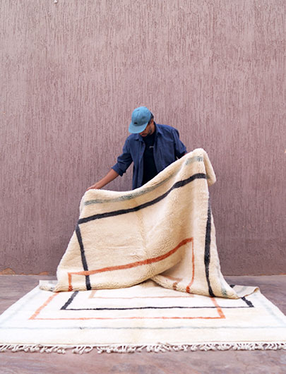 White Moroccan Carpet